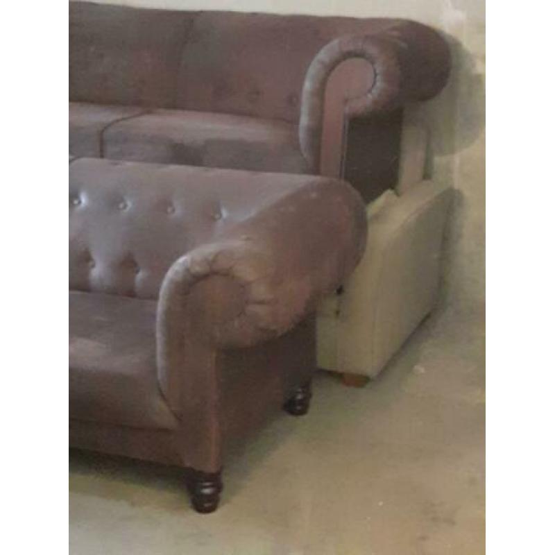 Chesterfield look bankstellen suede