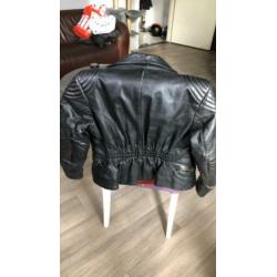 Motor jas dame maat 38 leer leder