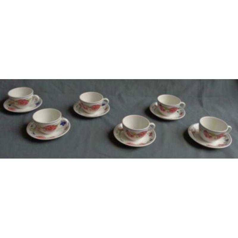 WOOD & SONS ALPINE MEADOW 6x kop en schotel H6,5xO9cm 20cl c
