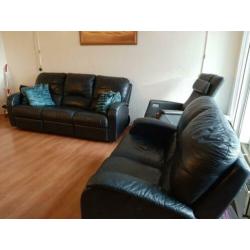 Leer Bankstel 3+2 met relax stand