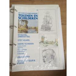 ==Nieuw== Teken en schilder cursus 3 mappen vol tekenen