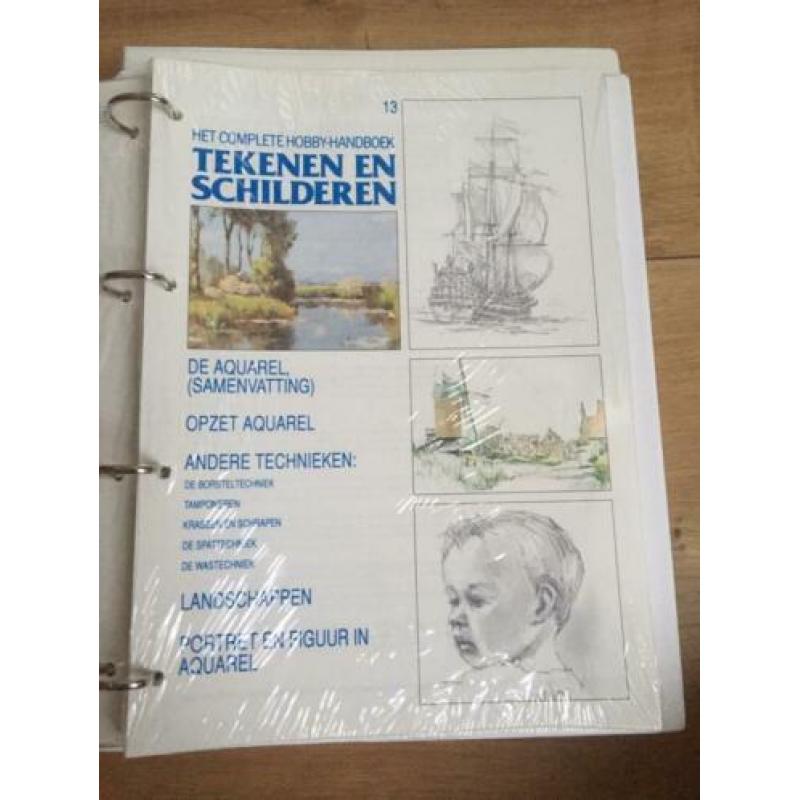 ==Nieuw== Teken en schilder cursus 3 mappen vol tekenen