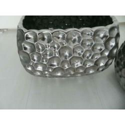 2 delige LUXE BLOEMPOTTENSET - ZILVER - voor maar €14,00