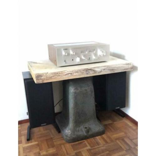Vintage hifi / tv tafel industriële stijl