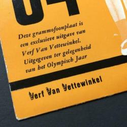 Reclame plaatje (vinyl) Olympische Spelen in 1964 Tokio