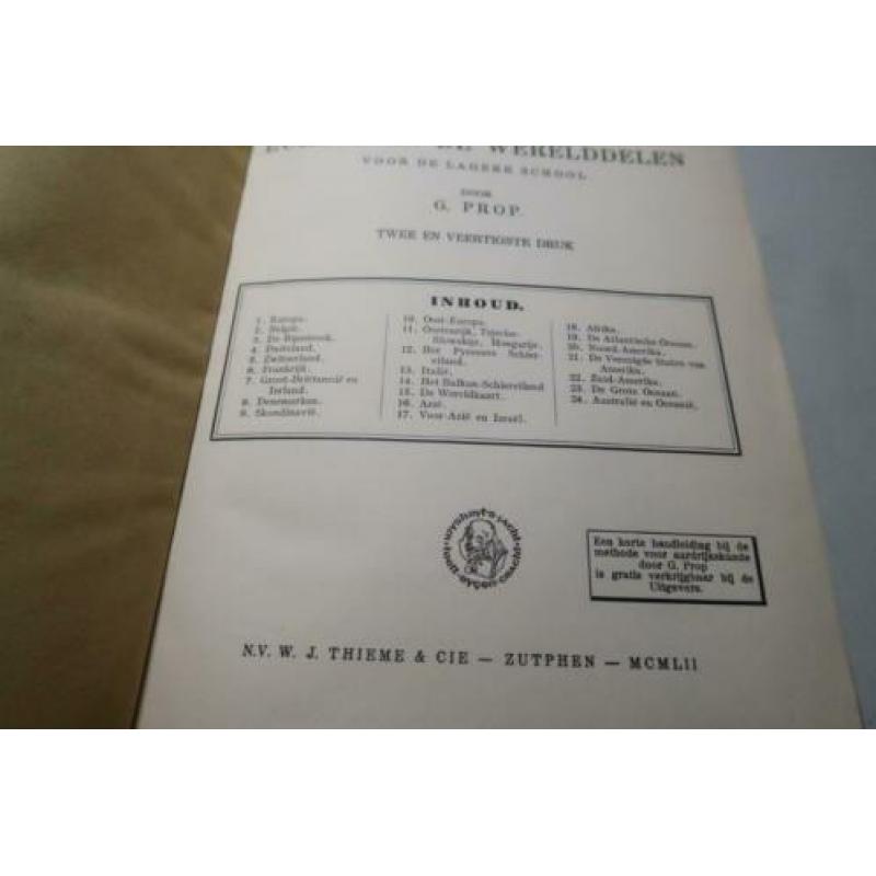 atlas van Europa en de Wereldelen door G.Prop-1952