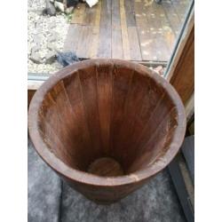 massief houten paraplubak