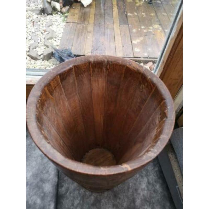 massief houten paraplubak
