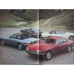 mooie uitvouwfolder Jaguar en Daimler met oa XJ en XJS