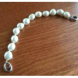 Aangeboden, glas barok parel halsketting en armband