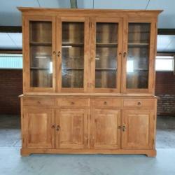 teak houten kast zgan buffetkast vitrinekast winkelkast