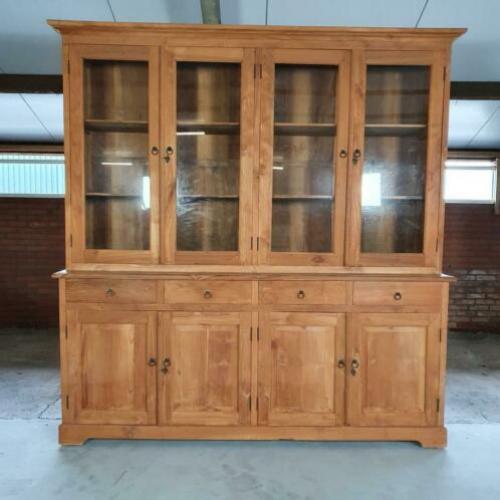 teak houten kast zgan buffetkast vitrinekast winkelkast