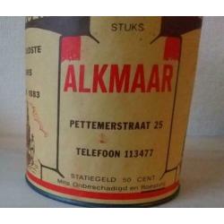 Koekblik uit Alkmaar eig. H. Dil. Pettemerstraat 25