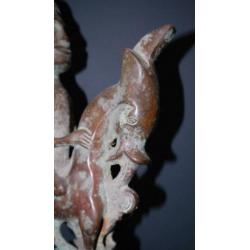 batak bronzen top van een staf