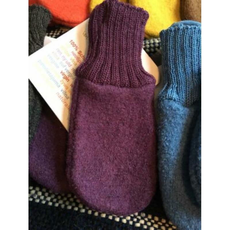 Wantjes van gekookte wol DISANA diverse kleuren mt 1 *NIEUW*