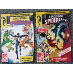 De spektakulaire spiderman comics. marvel. juniorpress. 1985