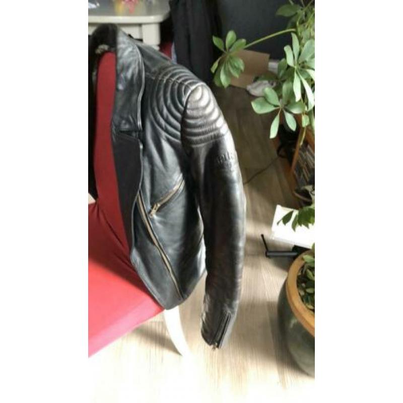 Motor jas dame maat 38 leer leder