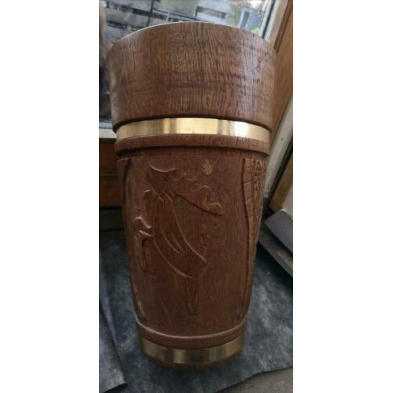 massief houten paraplubak