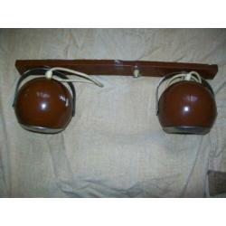 Vintage jaren 70 spot jes bruin met chroom