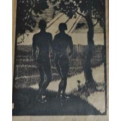 SAMEN OP WEG * GRAVURE IN LIJST * Heel Apart *