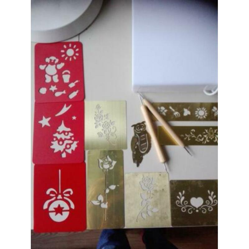 Lichtbak met stencils