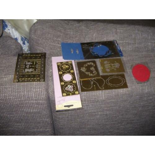 Te koop 7 verschilende snijschablonen/snijmallen