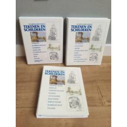 ==Nieuw== Teken en schilder cursus 3 mappen vol tekenen