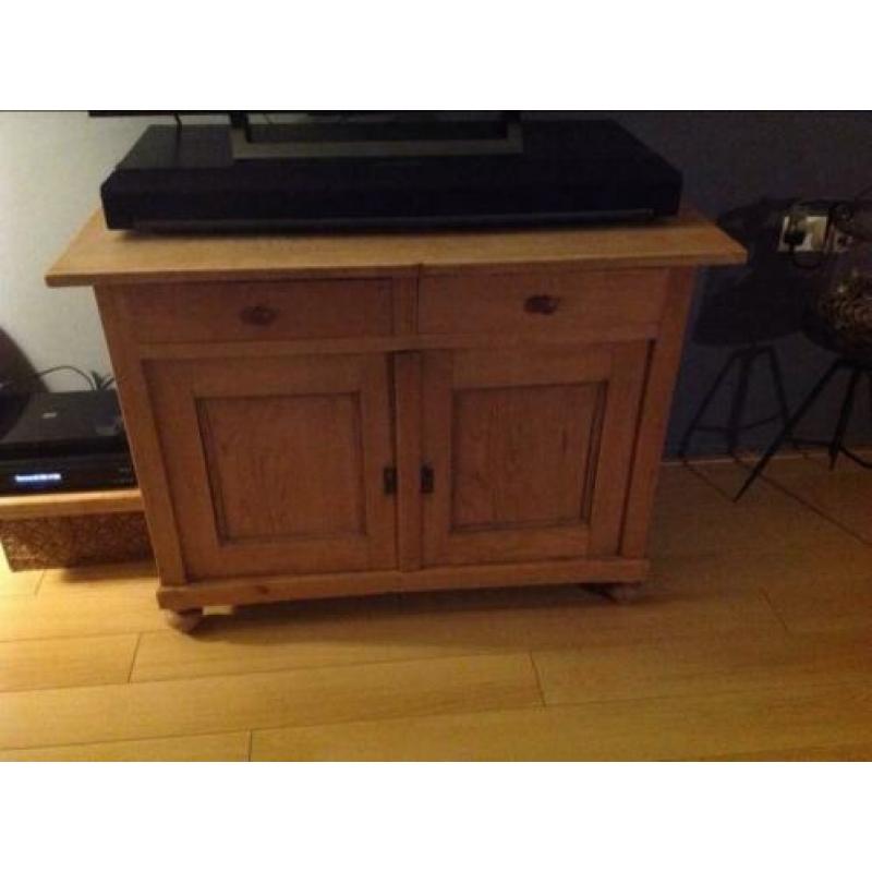 Handgemaakte oud grenen tv kast