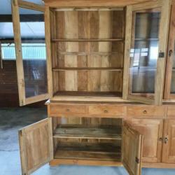teak houten kast zgan buffetkast vitrinekast winkelkast