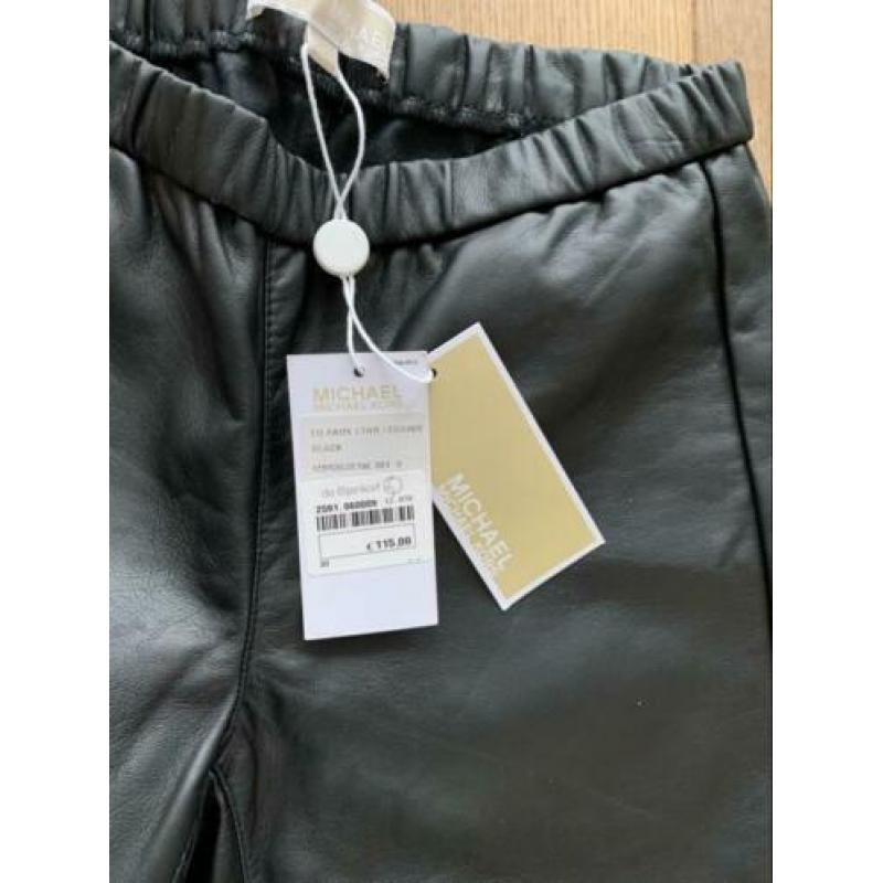 Michael Kors lederlook broek nieuw, kaartjes eraan maat 34