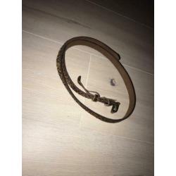 Leren riem dames luipaard