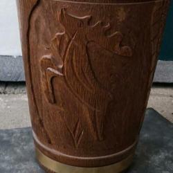 massief houten paraplubak