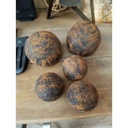 5 nieuwe LED decoratie ballen, 2 grote en 3 kleine