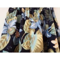 Rok marine-blue-groen Bloemdesign mt.36 (S)