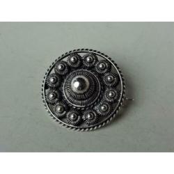 Hollands zilveren Zeeuwse knoop broche: G. van den Bergh
