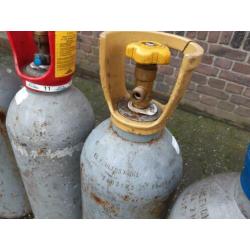 Diverse gasflessen aligal 2 lasgas lasfles gas fles co2 co