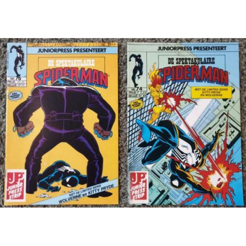 De spektakulaire spiderman comics. marvel. juniorpress. 1985