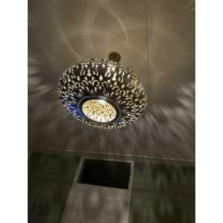 Prachtige plafond hanglamp zilver