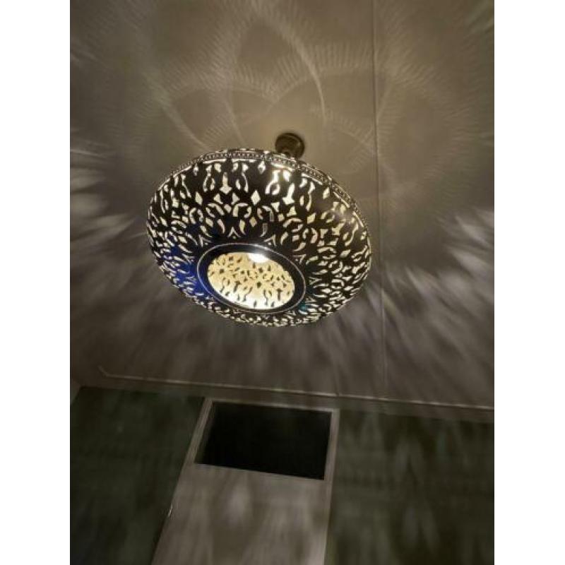 Prachtige plafond hanglamp zilver