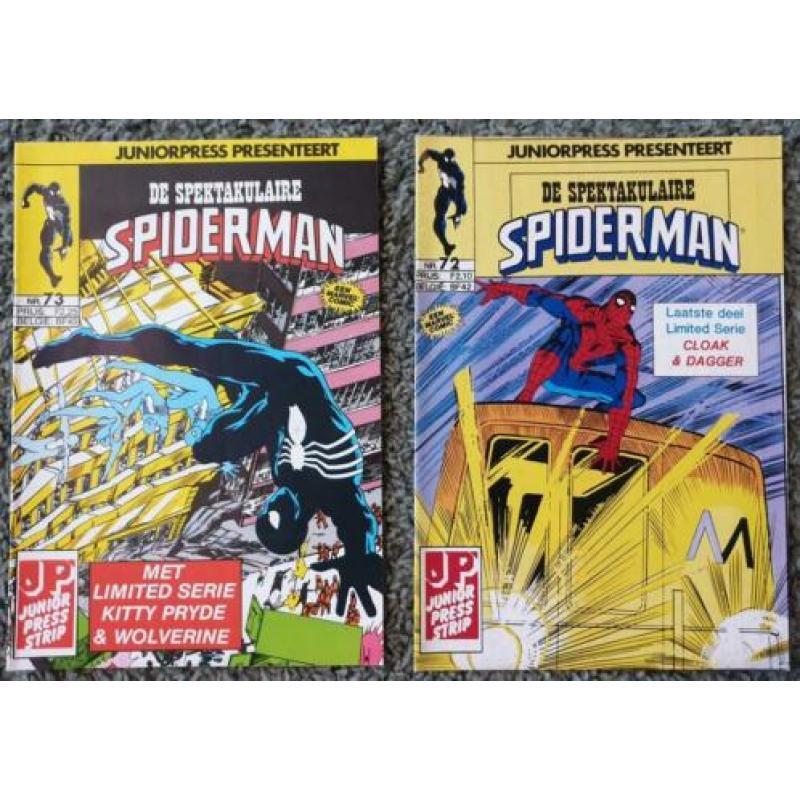 De spektakulaire spiderman comics. marvel. juniorpress. 1985