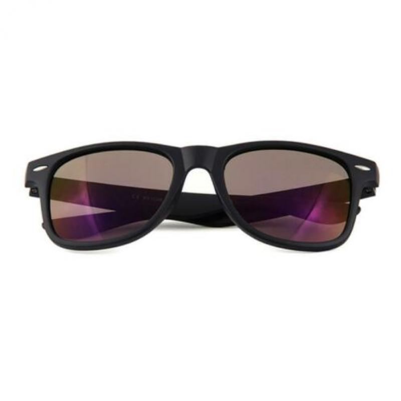 Wayfarer Zonnebril Mat Zwart - Paars