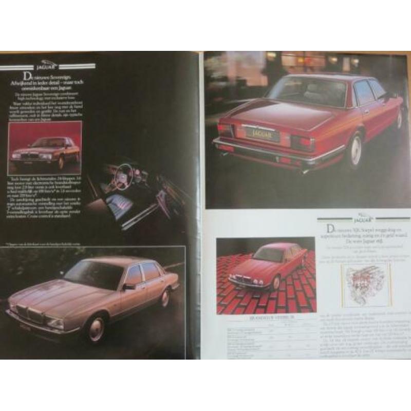 mooie uitvouwfolder Jaguar en Daimler met oa XJ en XJS