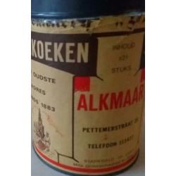 Koekblik uit Alkmaar eig. H. Dil. Pettemerstraat 25