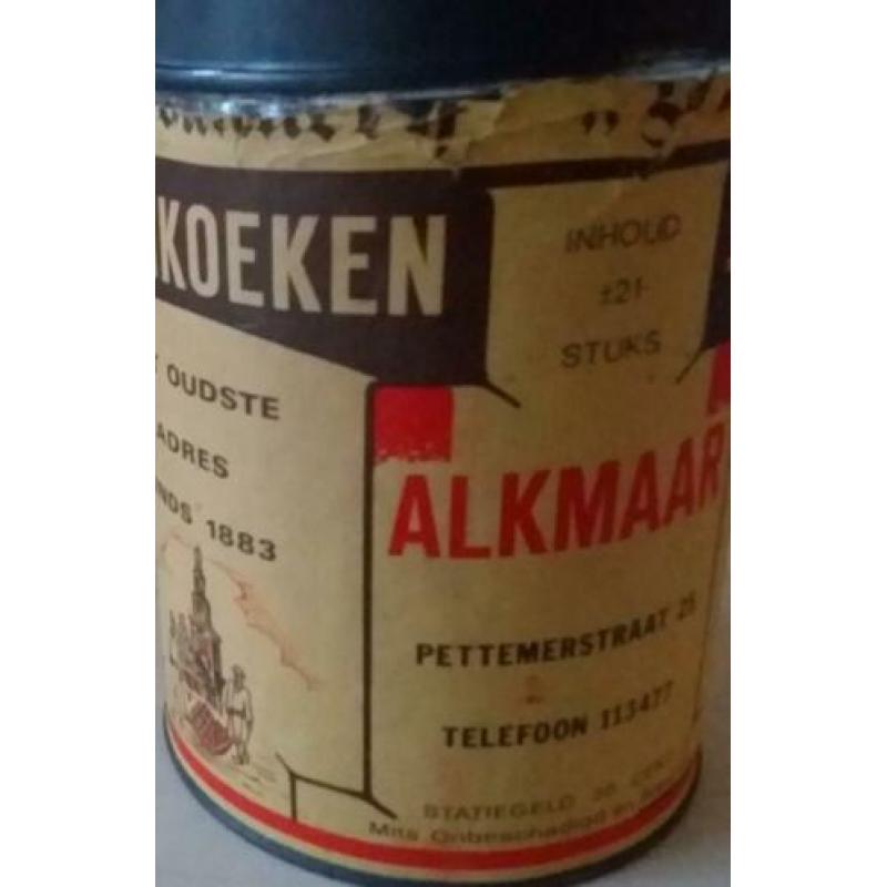 Koekblik uit Alkmaar eig. H. Dil. Pettemerstraat 25
