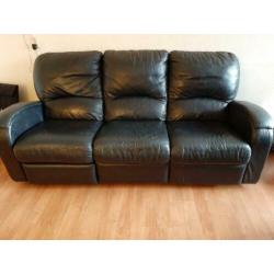 Leer Bankstel 3+2 met relax stand