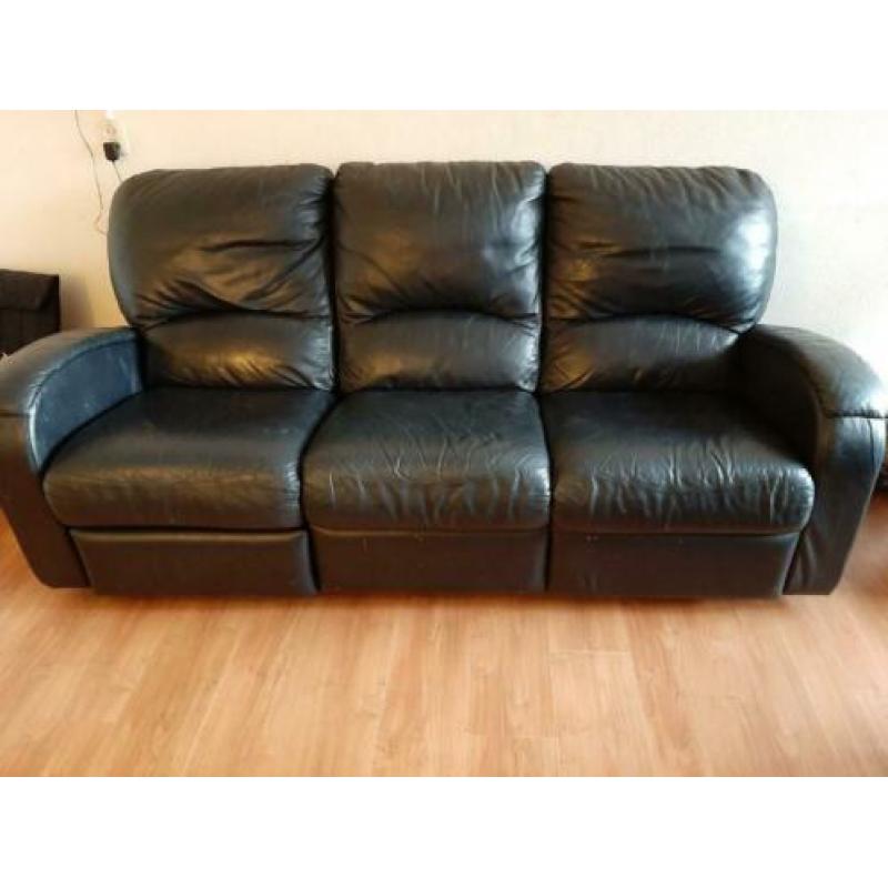 Leer Bankstel 3+2 met relax stand