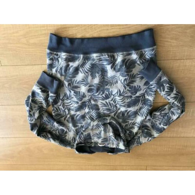 134 140 hoodie jongen blauw grijs trui met capuchon