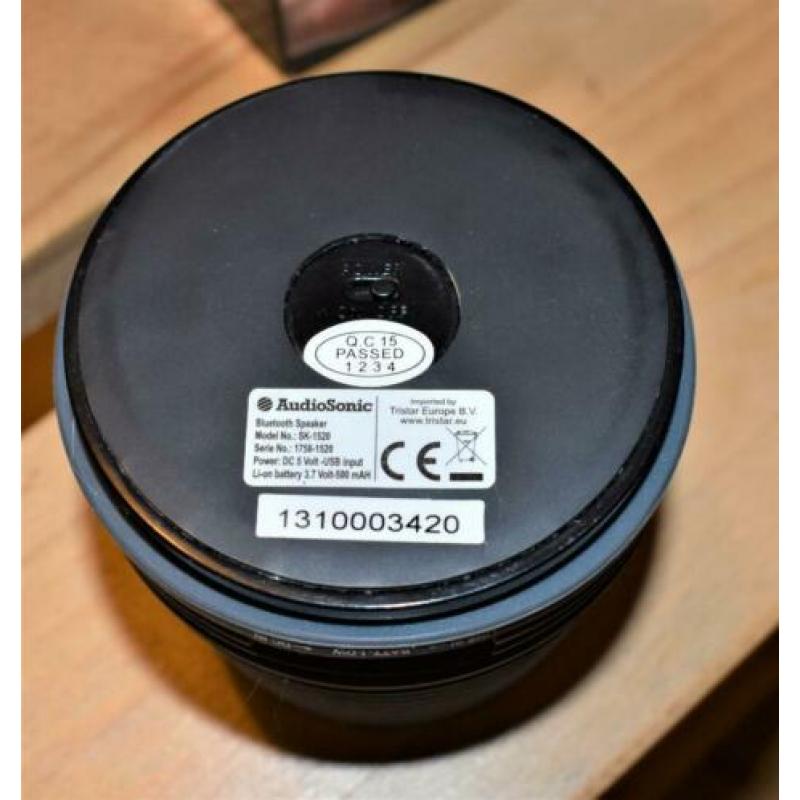 speaker audiosonic bluetooth rechargeble SK-1520, nieuwstaat