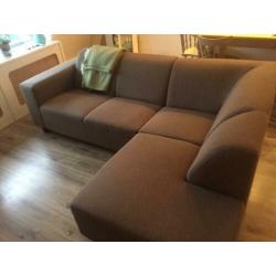 Beige hoekbank