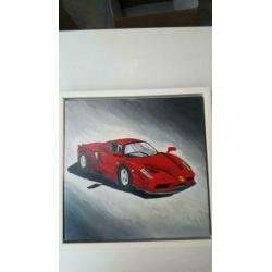 Leuke Ferrari schilderijtjes uniek handgeschilderd!
